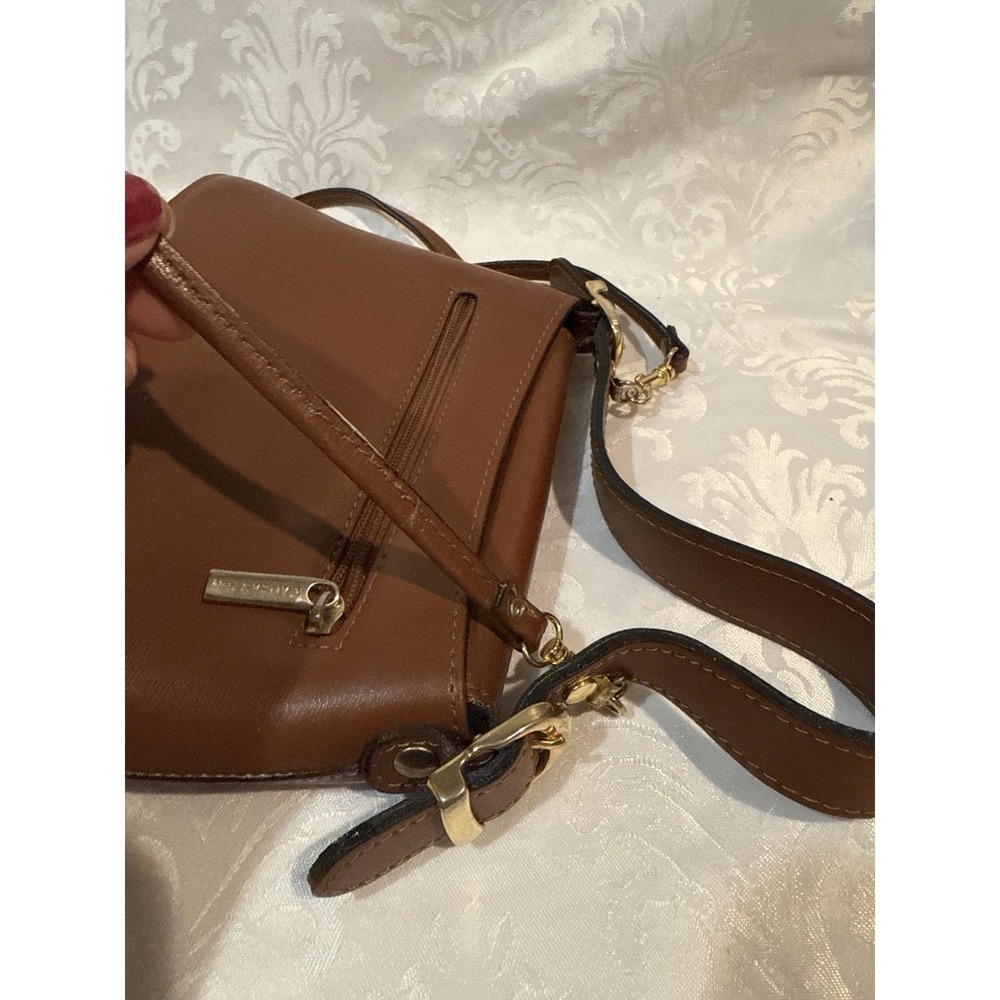 Lancaster Paris Vtg Smooth leather crossbody + Hand bag Purse Marron/Brown - Picture 6 of 16